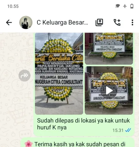 Pengiriman Papan Bunga Duka Larangan Selatan