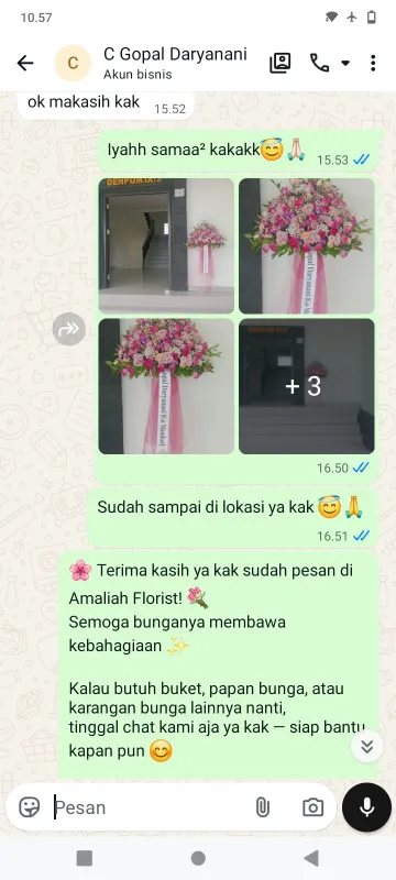 Pengiriman Karangan Bunga Larangan Selatan